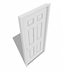 32x80” exterior entry door 6-9/16