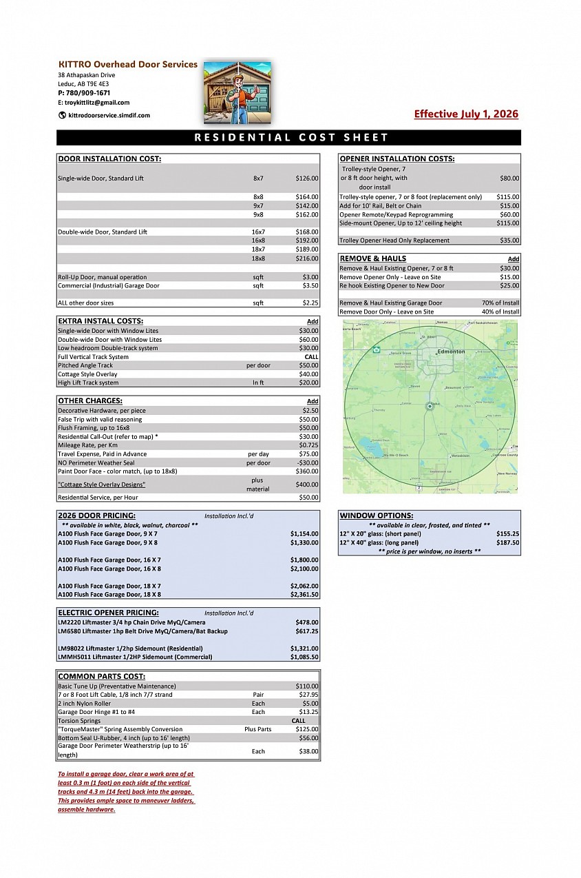 2026 Residential Pricing